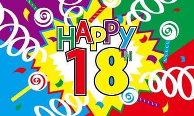 Happy 18th Birthday Large Flag - 5' x 3'