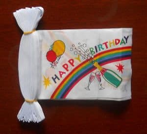 Happy Birthday Bunting, rectangular, 9 metre.