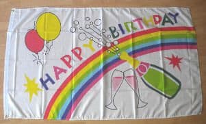 Happy Birthday Celebrations Large Flag - 5' x 3'.