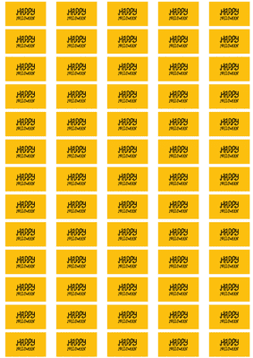 Happy Halloween Yellow Stickers - 65 per sheet