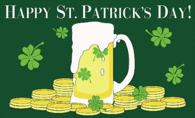 Happy St Patrick's Day (beer) Large Flag - 5' x 3'.