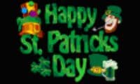 Happy St Patrick's Day (black) Large Flag - 5' x 3'.