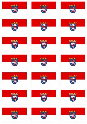 Hesse Flag Stickers - 21 per sheet