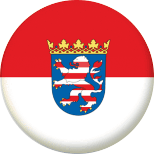 Hesse State Flag 58mm Button Badge