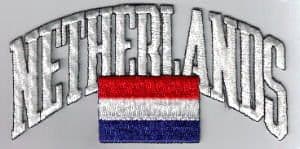 Netherlands Embroidered Flag Patch, style 03.