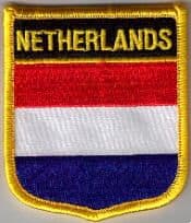 Netherlands Embroidered Flag Patch, style 07.