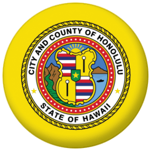 Honolulu (Hawaii) Flag 58mm Button Badge