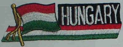 Hungary Embroidered Flag Patch, style 01.