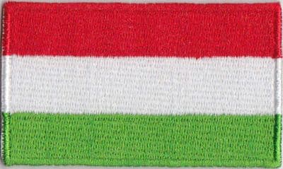Hungary Embroidered Flag Patch, style 04.