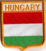 Hungary Embroidered Flag Patch, style 06.