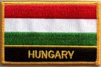 Hungary Embroidered Flag Patch, style 09.