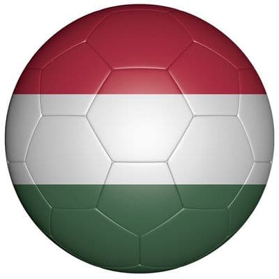 Hungary Football Flag 25mm Flat Back
