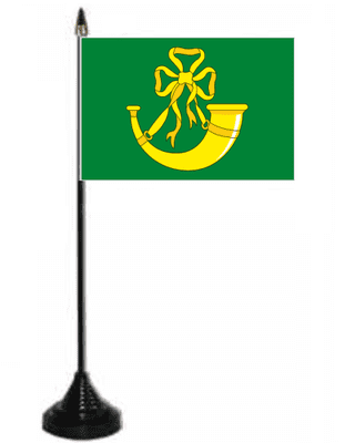 Huntingdonshire Desk / Table Flag with plastic stand and base.