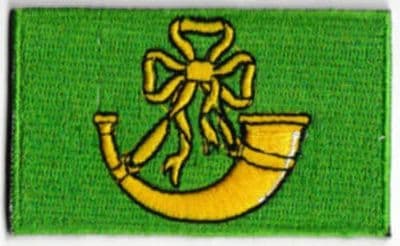 Huntingdonshire Embroidered Flag Patch, style 04