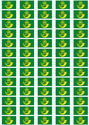 Huntingdonshire Flag Stickers - 65 per sheet