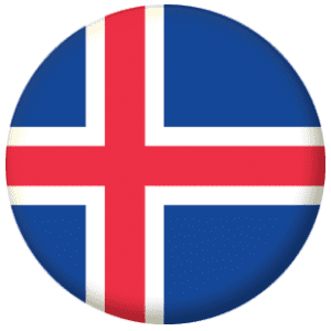 Iceland Country Flag 58mm Keyring