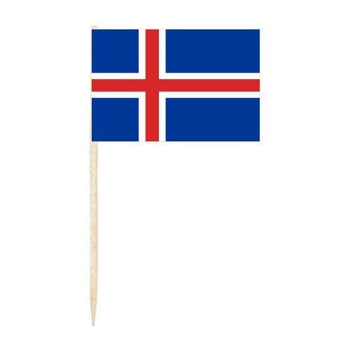 Iceland Country Flag Cocktail Sticks pack of 10