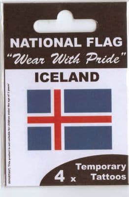 Iceland Country Flag Tattoos.