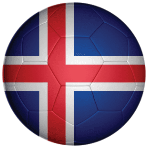 Iceland Football Flag 58mm Fridge Magnet