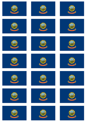 Idaho Flag Stickers - 21 per sheet