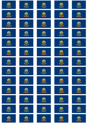 Idaho Flag Stickers - 65 per sheet