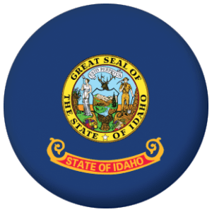 Idaho State Flag 58mm Button Badge
