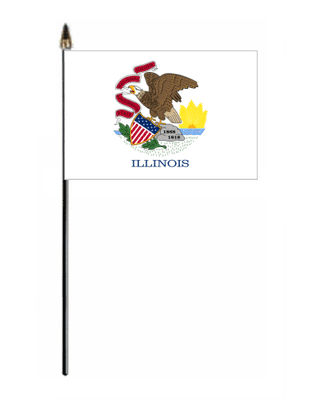 Illinois Hand Flag - Small.