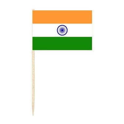 India Country Flag Cocktail Sticks (pack of 10)