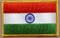 India Embroidered Flag Patch, style 08.