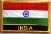 India Embroidered Flag Patch, style 09.