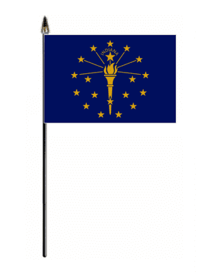Indiana Hand Flag - Small.