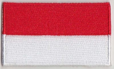 Indonesia Embroidered Flag Patch, style 04.
