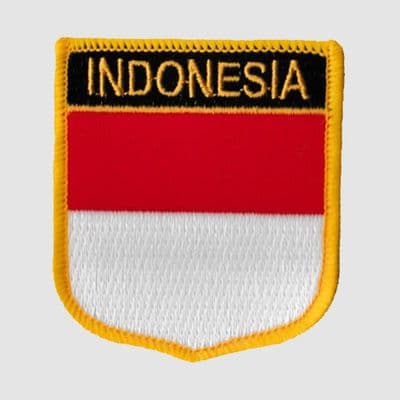 Indonesia Embroidered Flag Patch, style 07.