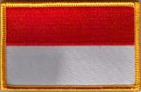 Indonesia Embroidered Flag Patch, style 08.
