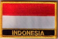 Indonesia Embroidered Flag Patch, style 09.