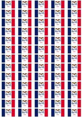 Iowa Flag Stickers - 65 per sheet