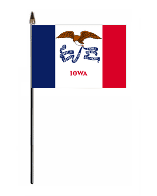 Iowa Hand Flag - Small.