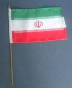 Iran Country Hand Flag - Medium (stitched).