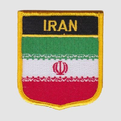Iran Embroidered Flag Patch, style 07.