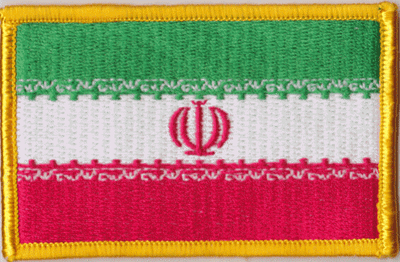 Iran Embroidered Flag Patch, style 08.