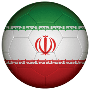 Iran Football Flag 25mm Flat Back