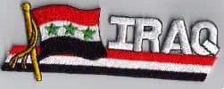 Iraq Embroidered Flag Patch, style 01.