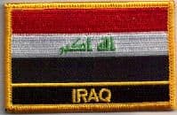 Iraq Embroidered Flag Patch, style 09.