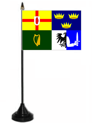 Ireland 4 Provinces Desk / Table Flag with plastic stand and base.