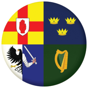 Ireland 4 Provinces Flag 25mm Flat Back