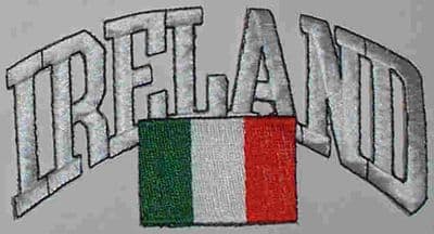 Ireland Embroidered Flag Patch, style 03.