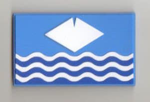 Isle of Wight County Flag Soft PVC Fridge Magnet.