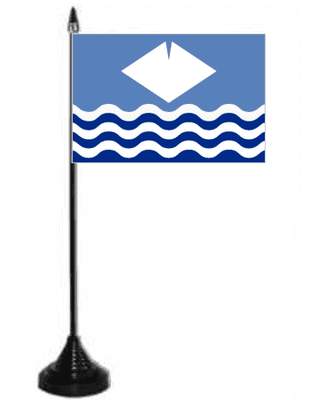 Isle of Wight Desk / Table Flag with plastic stand and base.