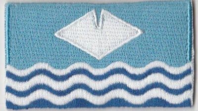 Isle of Wight Embroidered Flag Patch, style 04