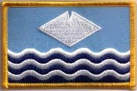 Isle of Wight Embroidered Flag Patch, style 08.